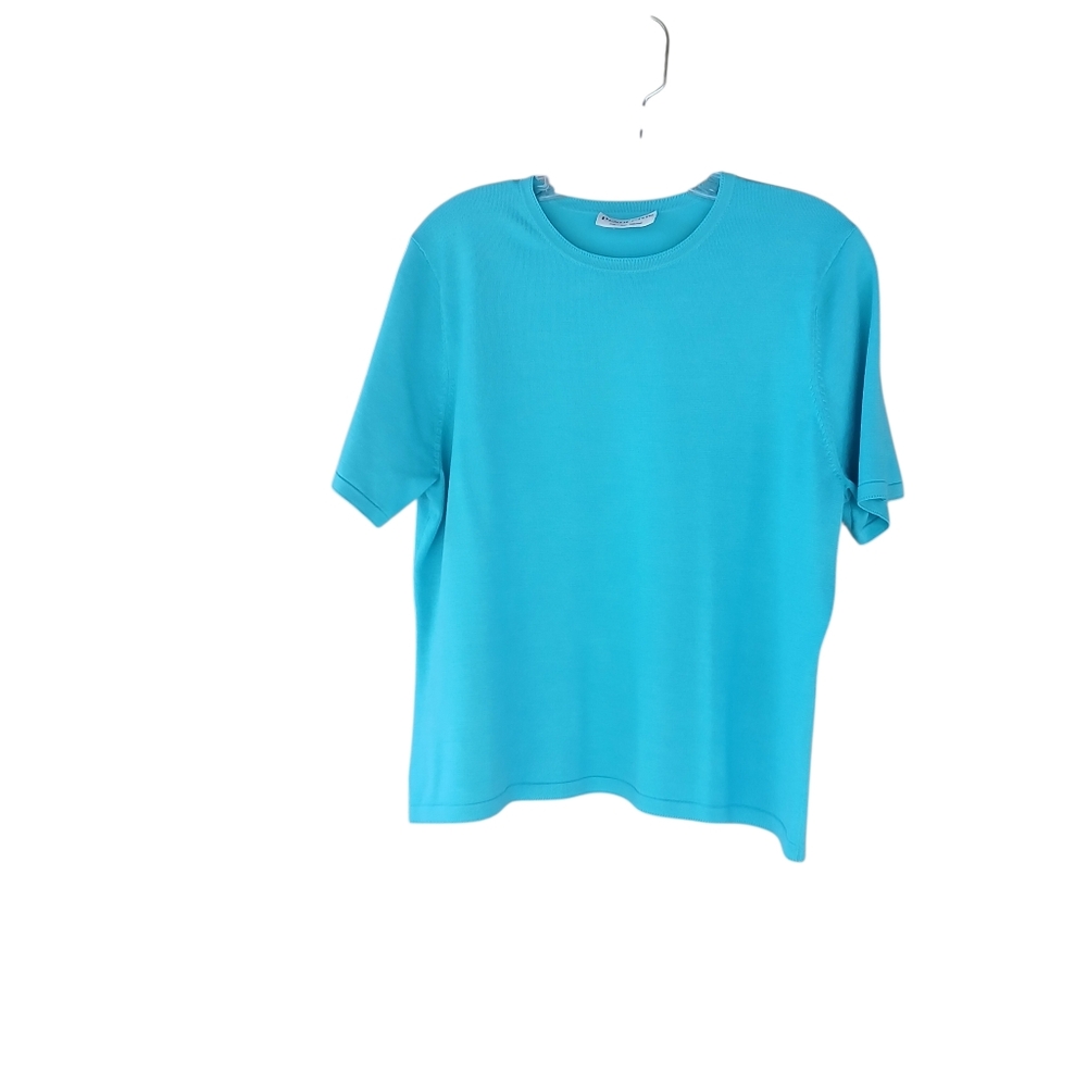 Pendleton Vintage Turquoise Crew Neck Short Sleeved Sweater Medium